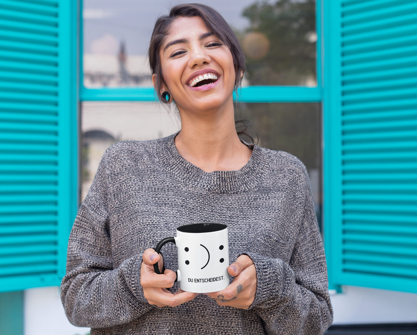 Du entscheidest. - Tasse zweifarbig