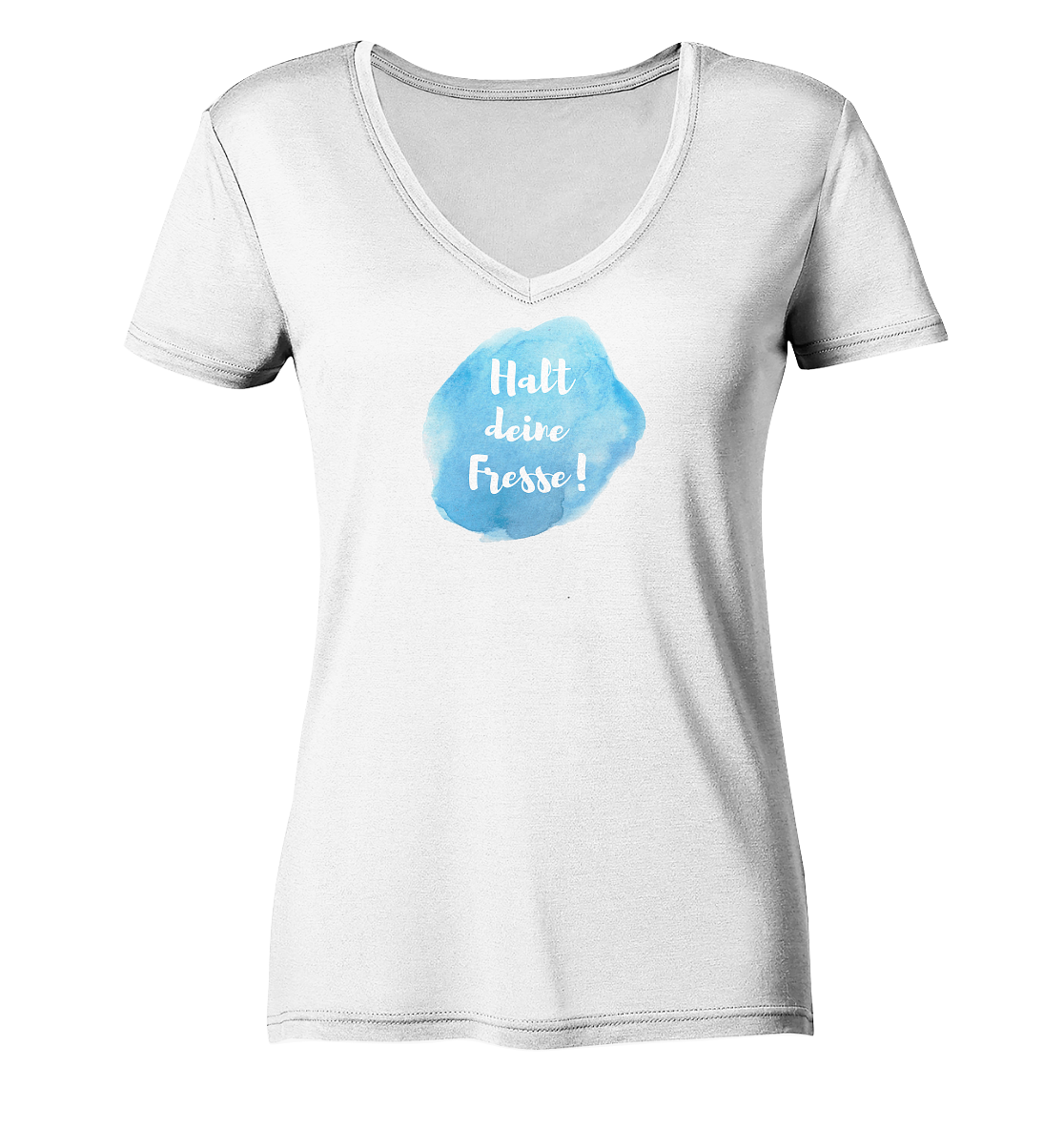 Halt deine Fresse! - Ladies Organic V-Neck Shirt