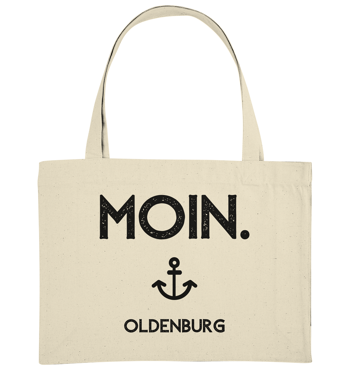 MOIN. Oldenburg - schwarze Schrift - Organic Shopping-Bag