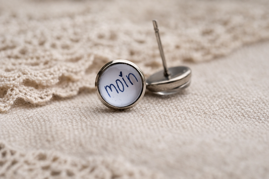Edelstahl Ohrstecker "moin", klein