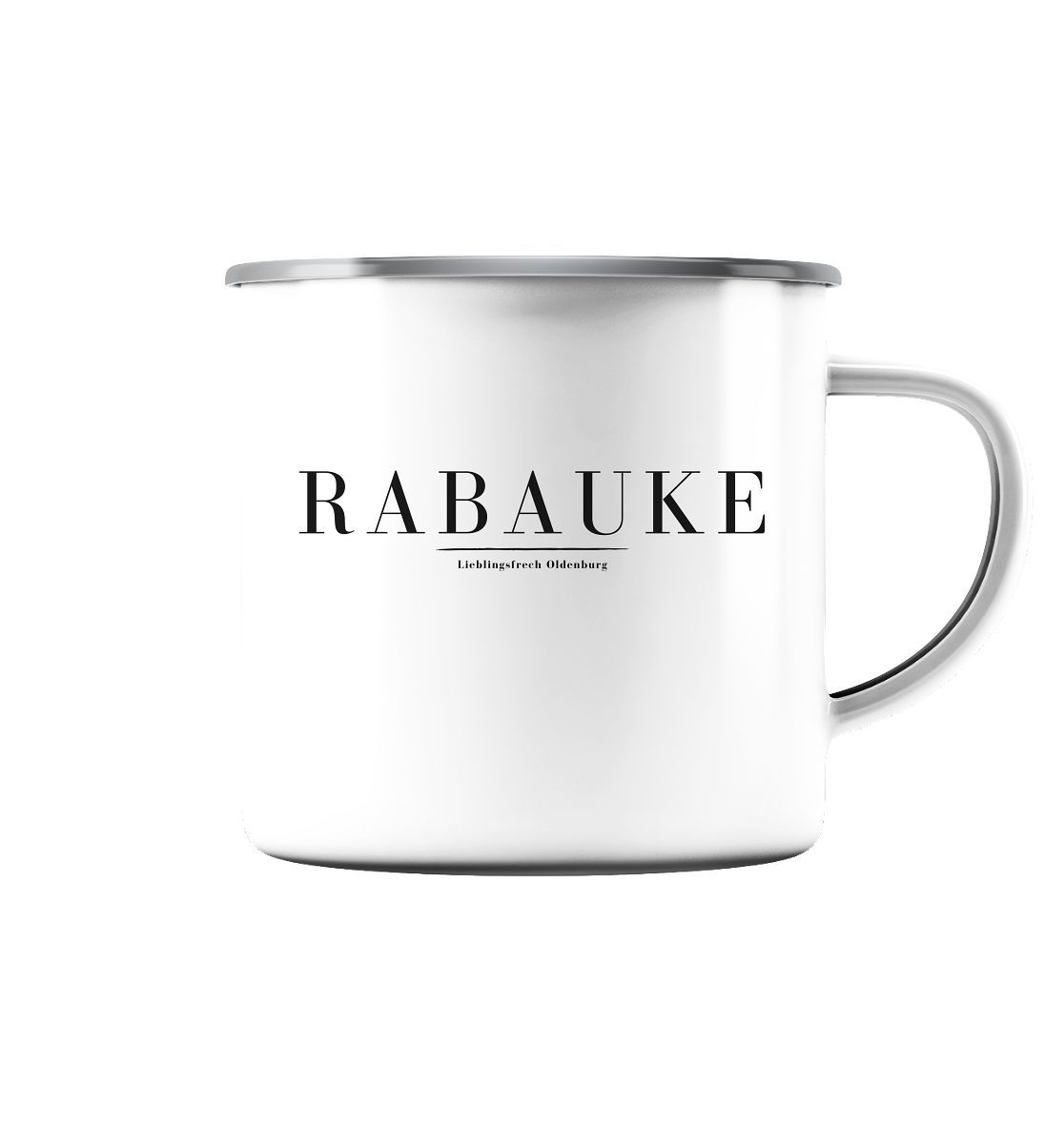 Rabauke - Emaille Tasse (Silber)