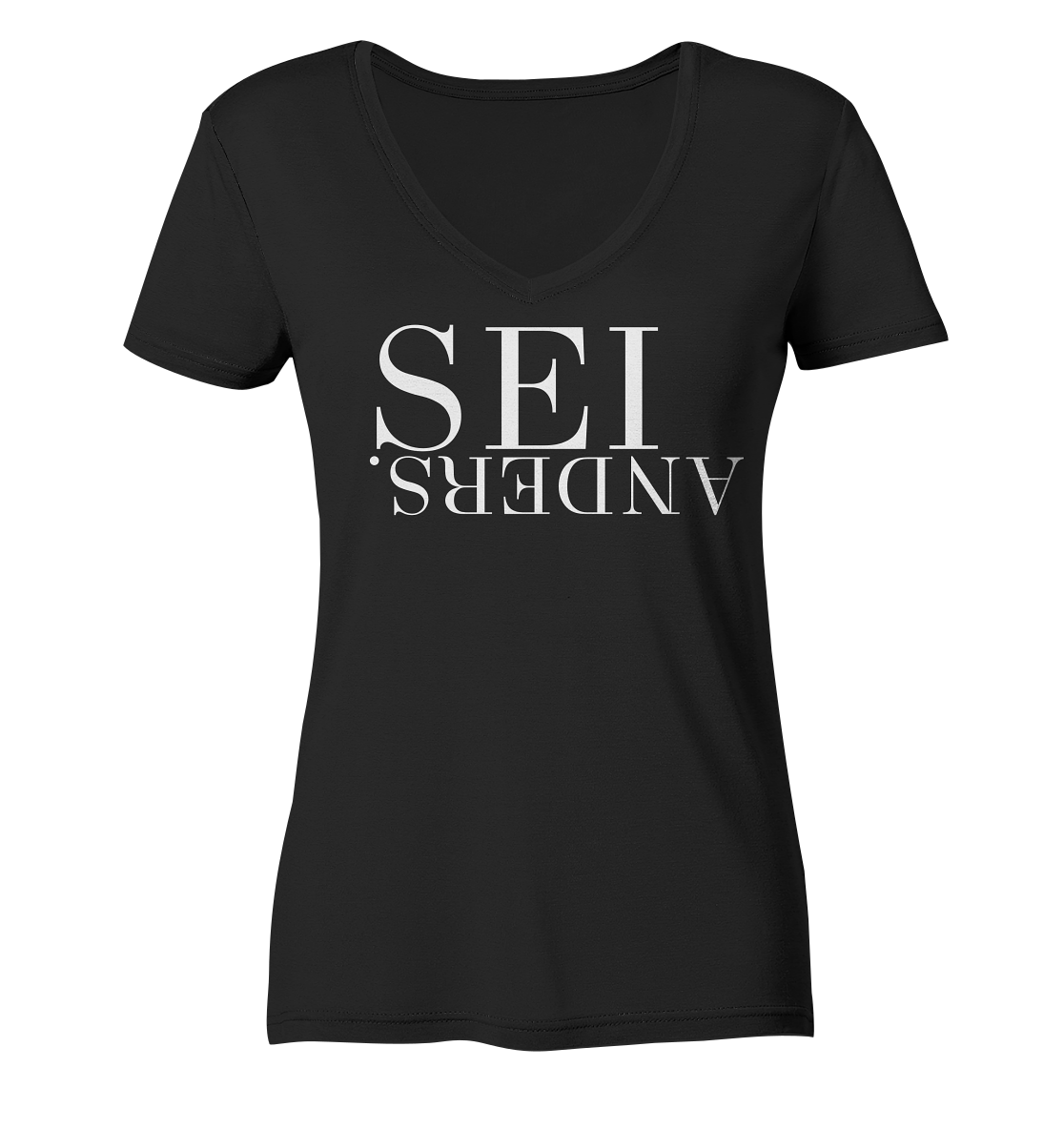 Sei anders. - Ladies Organic V-Neck Shirt