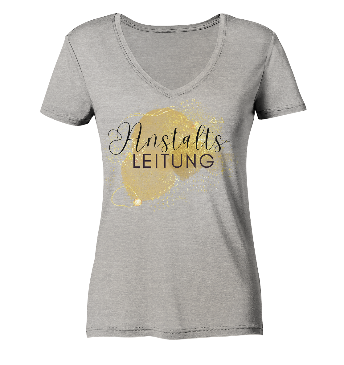 Anstalts-LEITUNG - Ladies Organic V-Neck Shirt