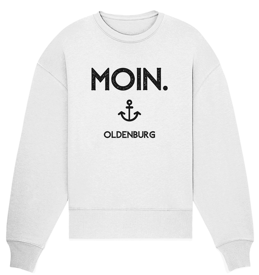 MOIN. Oldenburg - schwarze Schrift - Organic Oversize Sweatshirt